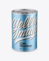 Matte Metallic Can Mockup