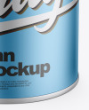 Matte Metallic Can Mockup