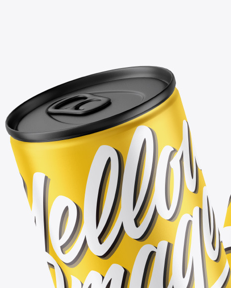 Two Matte Drink Cans Mockup