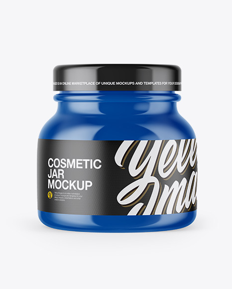 Glossy Cosmetic Jar Mockup