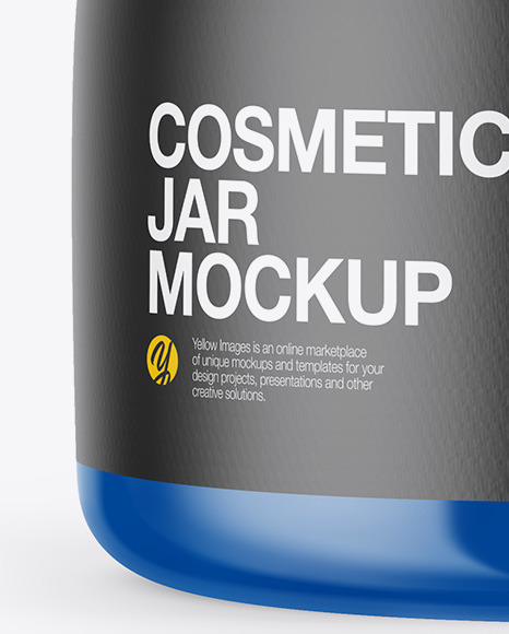 Glossy Cosmetic Jar Mockup