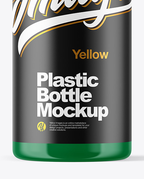 Glossy Plastic Bottle Mockup