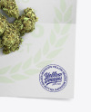 Paper Envelope with Marijuana Mockup