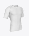 Compression T-Shirt Mockup – Front Half Side View