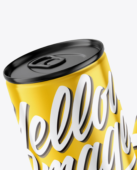 Two Glossy Drink Cans Mockup