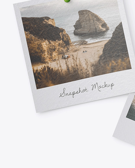 Textured Snapshots w/ Pins Mockup