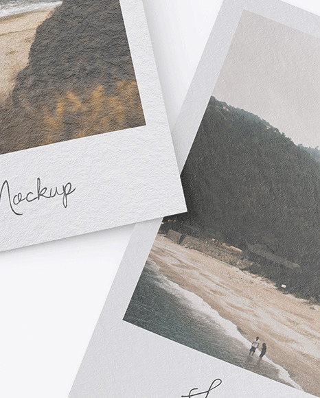 Textured Snapshots w/ Pins Mockup