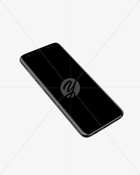 Midnight Black Samsung Galaxy S8 Phone Mockup