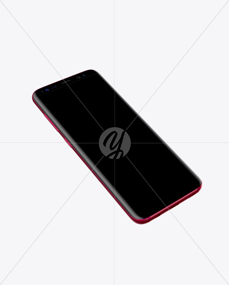 Burgundy Red Samsung Galaxy S8 Phone Mockup