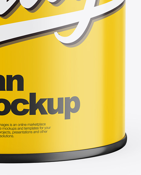 Glossy Can Mockup