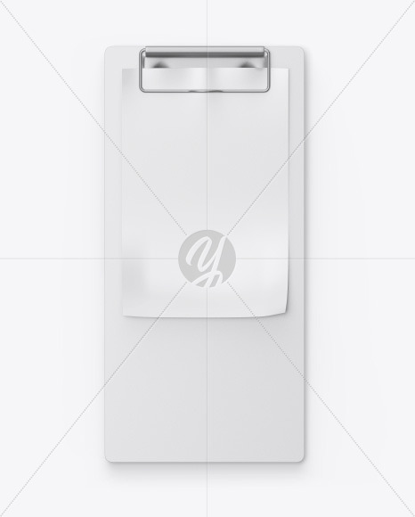 Plastic Clipboard w/ Receipt Mockup