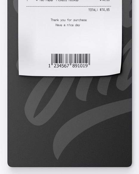 Plastic Clipboard w/ Receipt Mockup