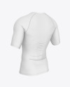 Compression T-Shirt Mockup – Back Half Side View