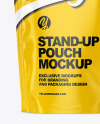 Glossy Stand Up Pouch with Zipper Mockup