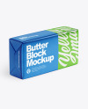 Matte Metallic Butter Block Mockup