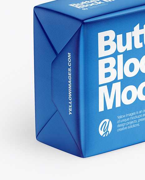 Matte Metallic Butter Block Mockup