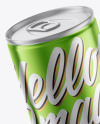 Glossy Metallic Drink Can Mockup