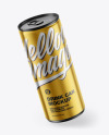 Glossy Metallic Drink Can Mockup