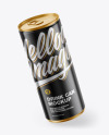 Glossy Metallic Drink Can Mockup