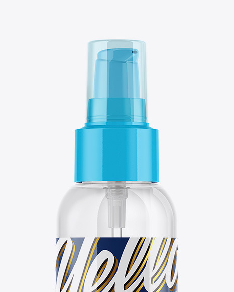 Clear Cosmetic Bottle Mockup