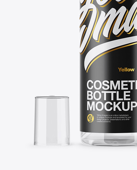 Clear Cosmetic Bottle Mockup