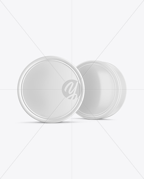 Two Glossy Round Tin Boxes Mockup