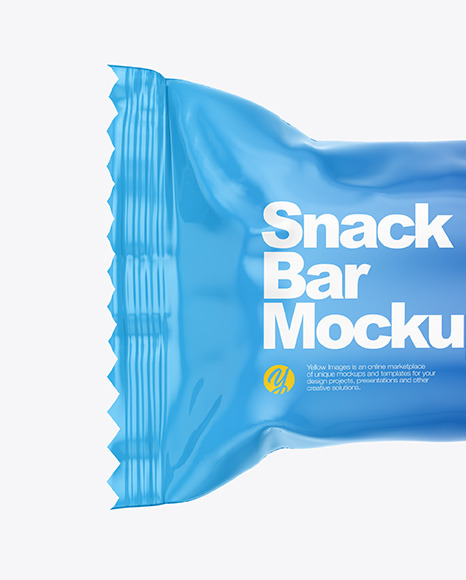 Glossy Snack Bar Mockup