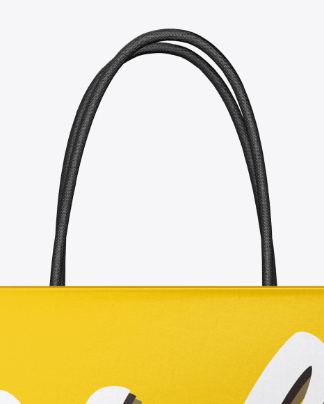 Textured Shopping Bag w/ Rope Handles Mockup