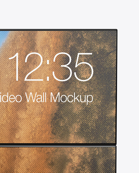 Portable Video Wall Mockup - Front View