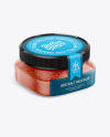 Glass Jar with Sea Salt Mockup - Half Side View (High-Angle Shot)