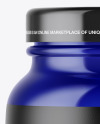 Blue Glass Cosmetic Jar Mockup