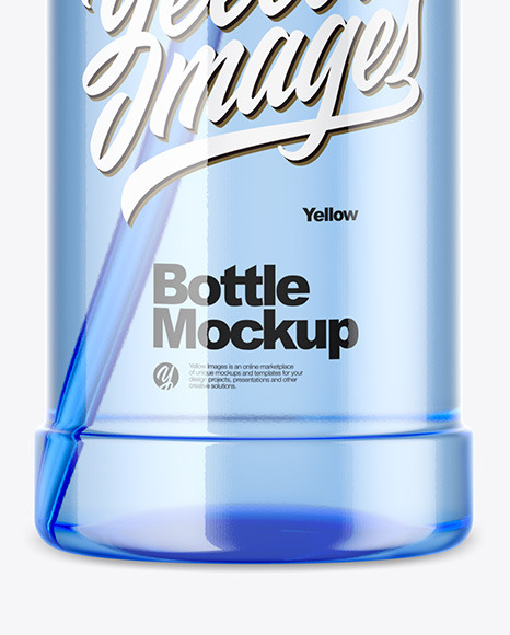 1000ml Blue Pet Sport Bottle Mockup