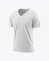 Men’s Raglan V-Neck T-Shirt Mockup