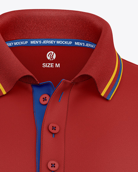 Men's Short Sleeve Polo Shirt Mockup