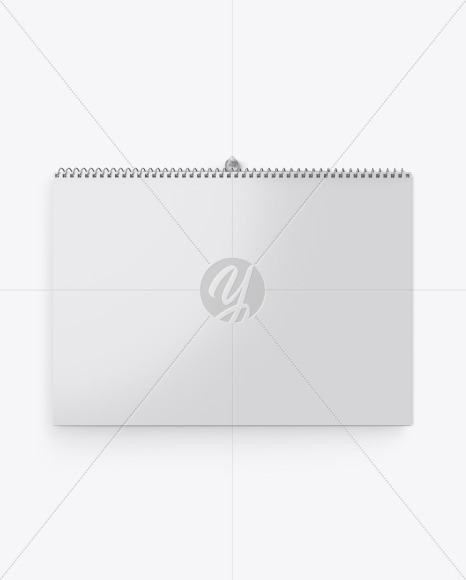 Glossy Wall Calendar w/ Pin Mockup