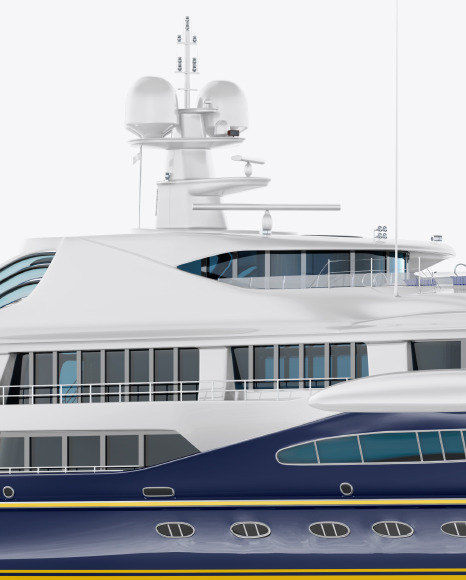 Yacht Mockup - Half Side View