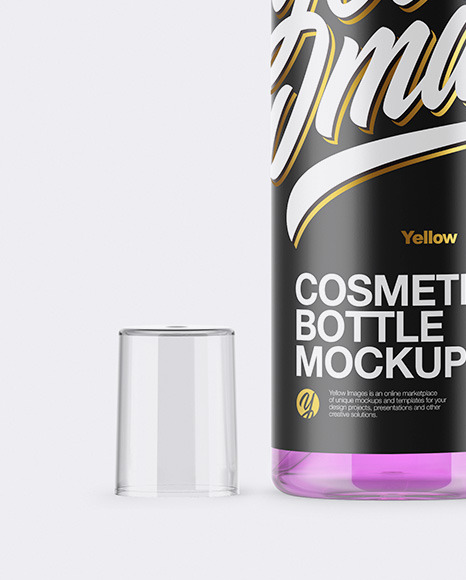 Clear Cosmetic Bottle Mockup