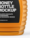 Clear Plastic Honey Bottle Mockup