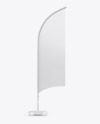 Glossy Convex Flag Mockup