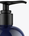 Blue Shower Gel Bottle with Pump Mockup