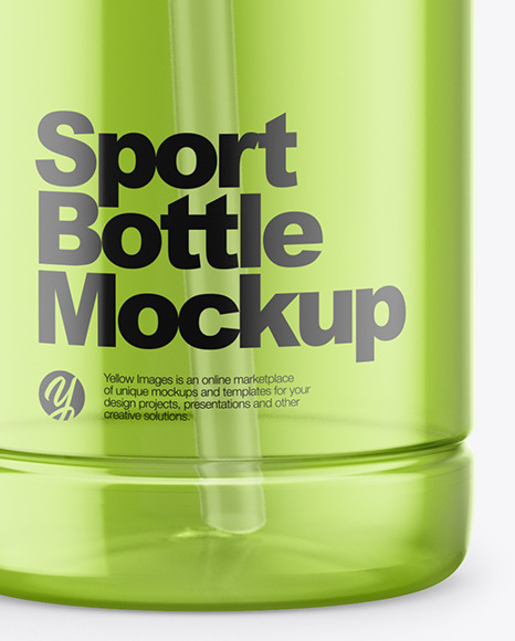 Opened Sport Bottle Mockup