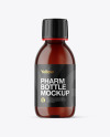 Amber Plastic Bottle Mockup