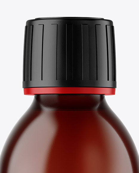 Amber Plastic Bottle Mockup