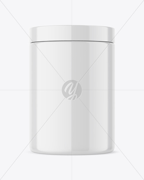 Glossy Plastic Jar Mockup