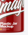 Glossy Plastic Jar Mockup