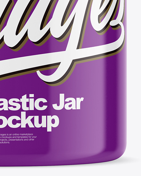 Glossy Plastic Jar Mockup