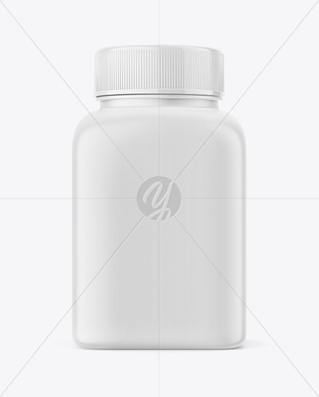 Square Pills Bottle mockup