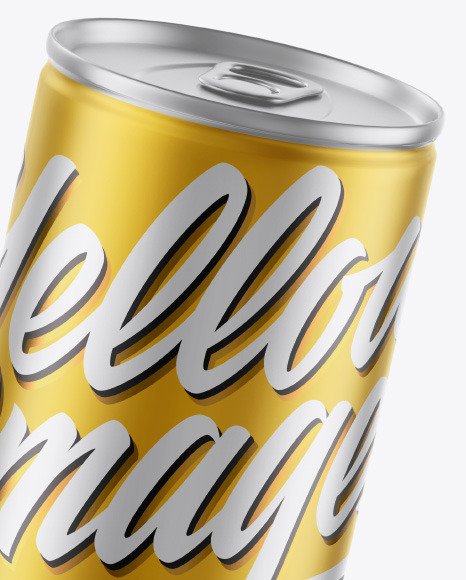 Matte Metallic Drink Can Mockup