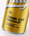 Matte Metallic Drink Can Mockup