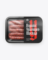 Plastic Tray With Sausages Mockup